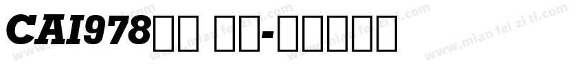 CAI978粗体 斜体字体转换